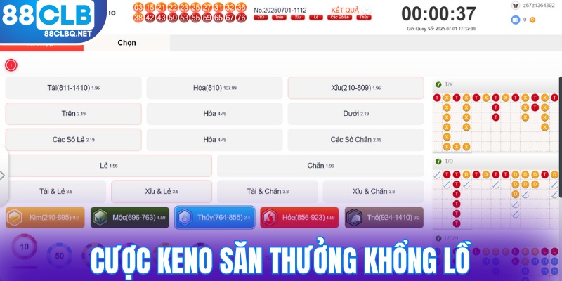 cuoc keno kiem thuong khong lo Cược Keno kiếm thưởng khổng lồ